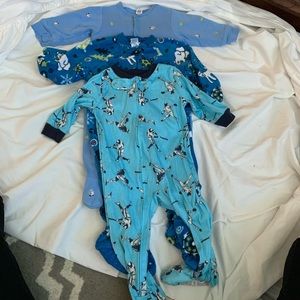 Bundle 3 Boys Footie Pajamas
